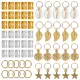 Ryalan 80 Pieces Hair Jewelry Rings Decorations Pendants, Including 50 PCS Aluminum Dreadlocks beads Metal Cuffs + 30 PCS Hair Decorations Rings Clips from Goddess Faux Locs Crochet Braiding Passion Twist Hair