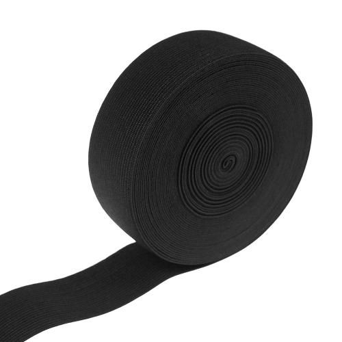 1.5 inch x 11 Yards Elastic Band Spool Wide Elastic Band Black for Wigs &  Sewing