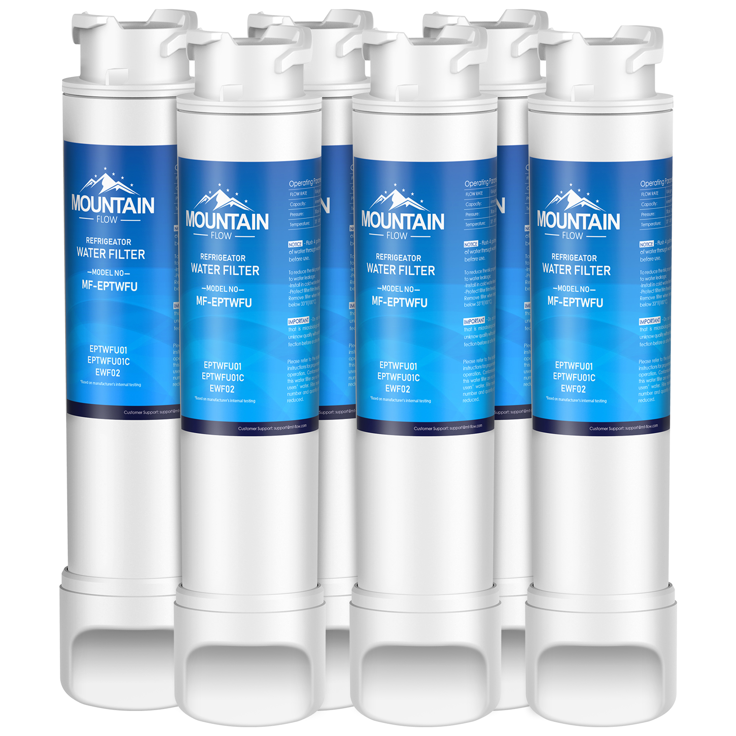 MountainFlow 6pk EPTWFU01 Water Filter Replacement with FPBC2277RF