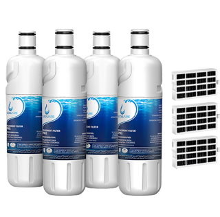 GlacialPure w10413645a, Edr2rxd1 Water Filter, Filter 2 with Air Filter (4 Pack)
