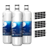 GlacialPure w10413645a, Edr2rxd1 Water Filter, Filter 2 with Air Filter (3 Pack)