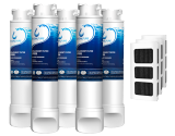 5Pack EPTWFU01 Water Filter with Air Filter Refrigerator by GlacialPure