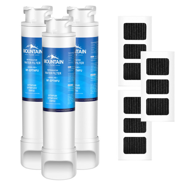 EPTWFU01 Water Filter with Air Filter Refrigerator By MountainFlow 3Pack