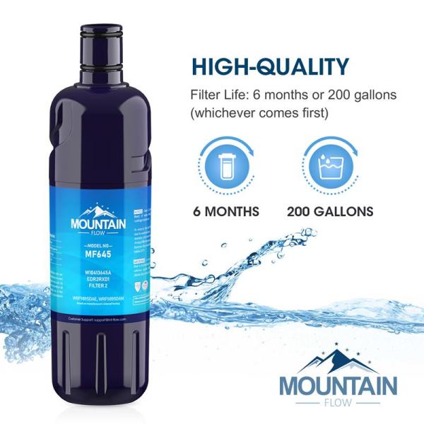 w10413645a, Edr2rxd1 Water Filter, Filter 2 By Mountain Flow (3 Pack)