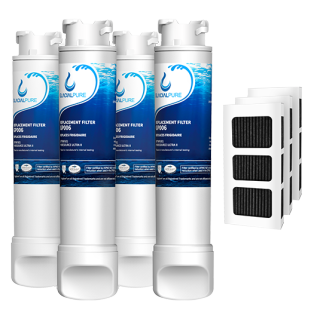 Frigidaire EPTWFU01 EWF02 Water Filter Combo With PAULTRA Air Filter by GlacialPure 4pk