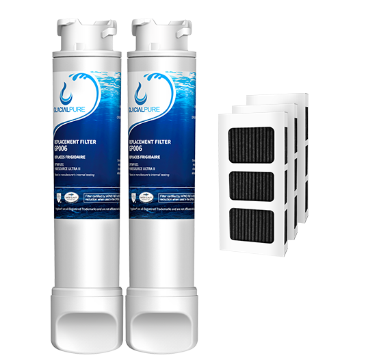EPTWFU01 Water Filter with Air Filter Refrigerator by GlacialPure 2Pack