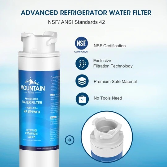 MountainFlow 5Pk EPTWFU01 Water Filter Replacement with FPBC2277RF