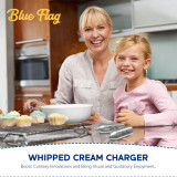 BLUE FLAG Whipped Cream Chargers N2O Nitrous Oxide 8-Gram Cartridge for Whipper Whipped Cream Dispenser