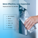 Crystala Filters Replacement for GE® RPWFE, RPWF (with CHIP) Refrigerator Water Filter