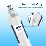 Crystala Filters Replacement for GE® RPWFE, RPWF (with CHIP) Refrigerator Water Filter