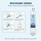 MRW4 Refrigerator Water Filter Compatible with EDR3RXD1, 4396841, 4396710, Filter 3