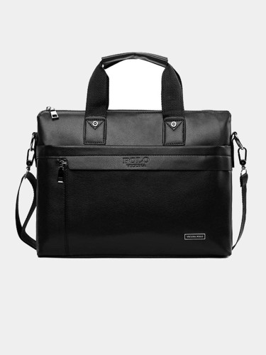 Men's Business Leather Crossbody Messenger Bag Briefcase
