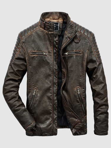 Men's PU Leather Motorcycle Jackets