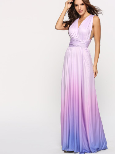 Wrap Maxi Dress In Ombre
