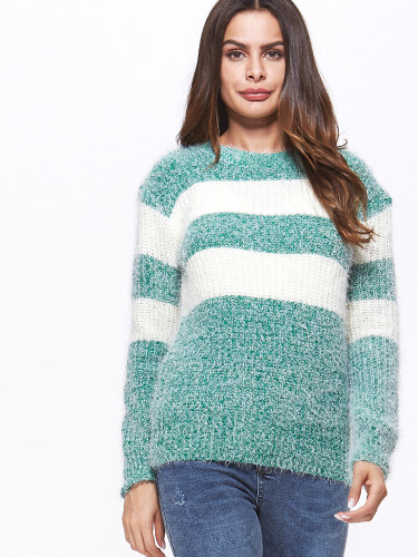 OneBling Fluffy Jumper In Striped