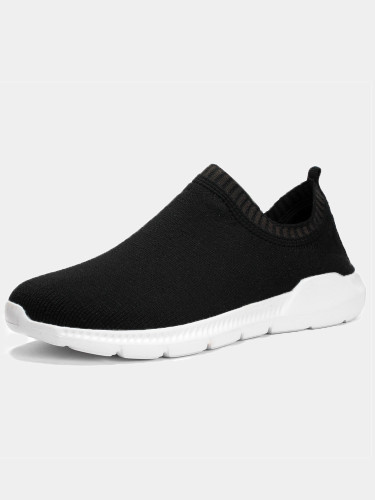 Men Sneakers 2019 Autumn Breathable Lightweight Mesh Knit Sock Shoes Slip On Flat Casual Walking Trainers