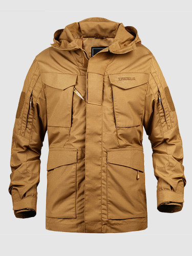 Men's Hooded Tactical Jacket with Pockets