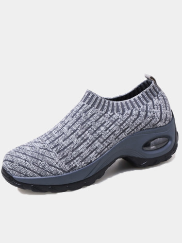 OneBling Spring Autumn Fly Knit Stretch Sock Shoe 2019 Increase Height Platform Air Cushion Shoes Slip On Sneakers