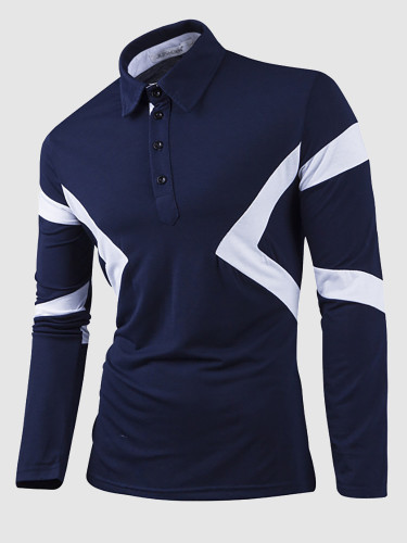 Polo Shirt with Contrast Panel