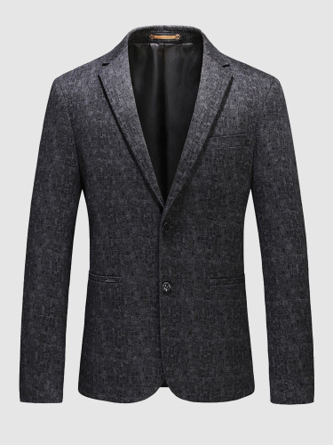 Jacquard Dark Grey Men's Business Blazer Suit Jacket