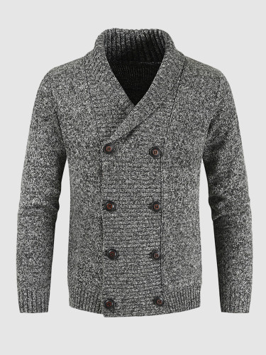 Double Breasted Men Cardigan Sweater
