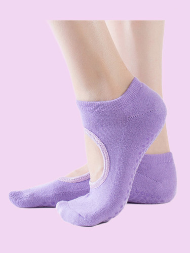 OneBling Full Toe Grip Anti-Slip Yoga,Barre Cotton Socks with Cut Out Detail
