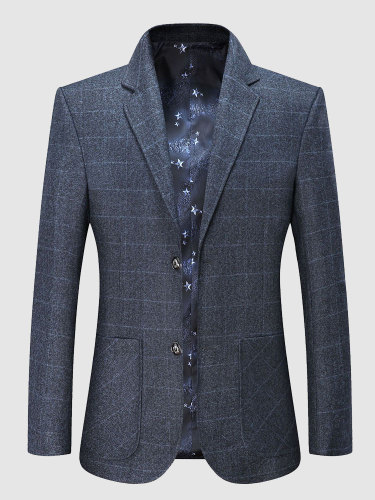 Gentleman Check Blazer Men's Suit Jacket
