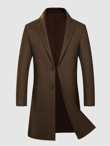 Men's Slim Longline Wool Mix Coat