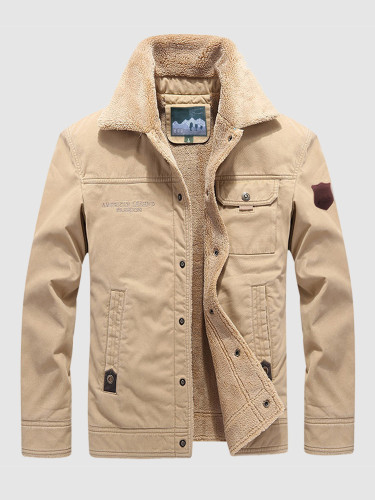 Men's Utility Jacket with Fleece Lining