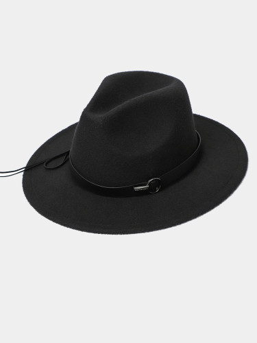 Men / Women Wide Brim Felt Fedora Hat with Band