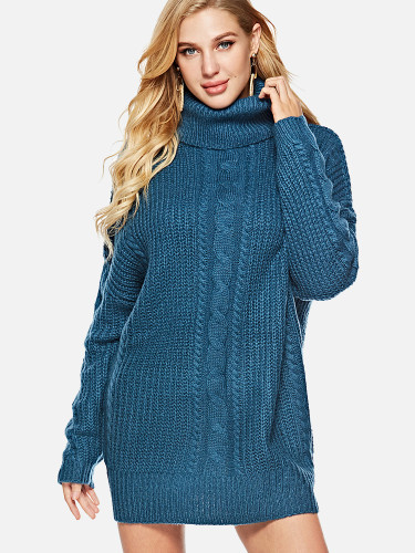 OneBling Roll Neck Chunky Knit Jumper with Shoulder Detail