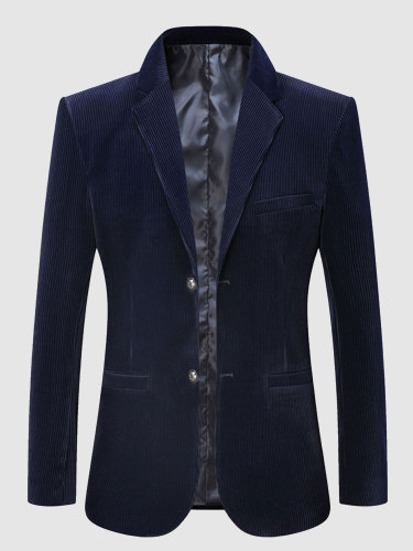 Men Corduroy Blazer Suit Jacket