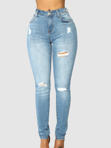 OneBling Ripped Skinny Jeans In Light Wash