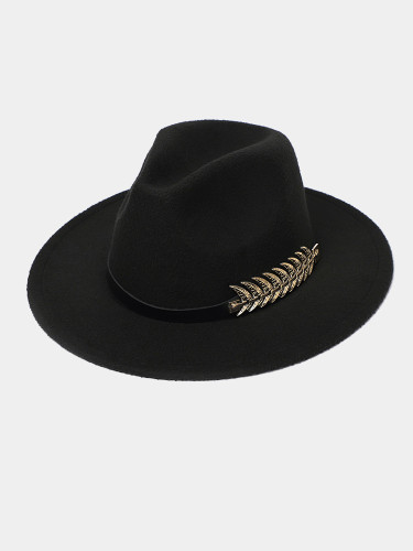 Men / Women Felt Fedora Hat with Remove Studded Belt