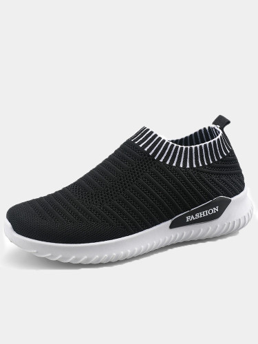 OneBling Slip On Flat Walking Shoes 2019 Spring Autumn Breathable Mesh Knit Sock Shoes Lightweight Sneakers Trainers
