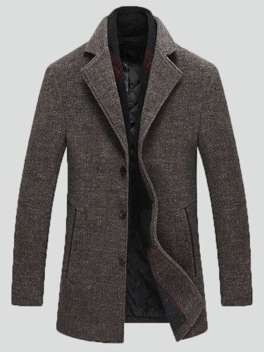 Men's Winter Thick Warm Wool Overcoat