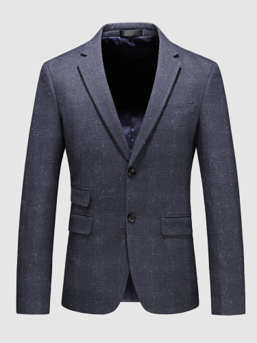 Men's Blazer Check Single Breasted Casual Suit Jacket
