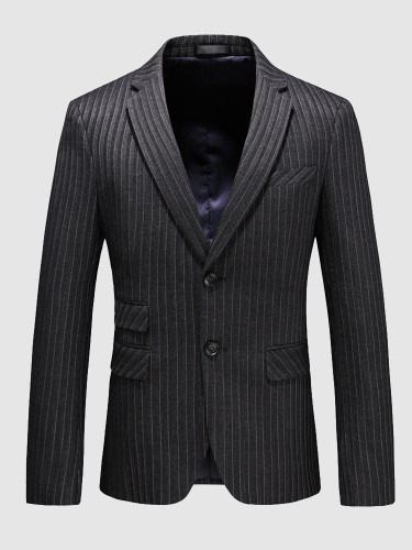 Stripe Blazer Men's Business Suit Jacket
