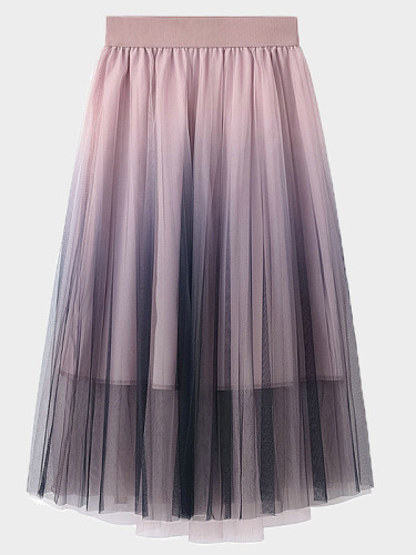 OneBling Ombre Mesh A-Line Skirt