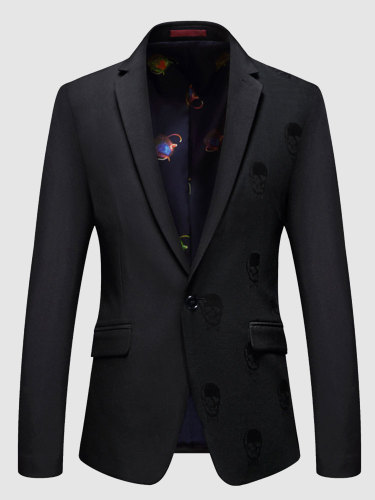 Slim Fit Jacquard Men Business Daily Blazer Suit Jacket