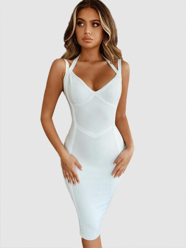 Strappy Bandage Mini Dress with Adjust Strap