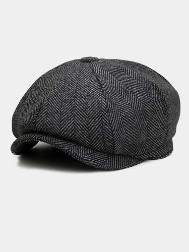 Vintage Men's Herringbone Berets Hat Flat Cap