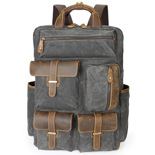 OneBling Anti-theft Large Capacity Men Canvas Backpack Business Laptop Bag