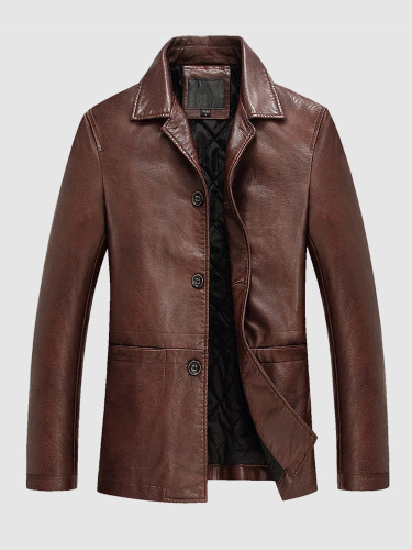 Warm Leather Jacket For Men
