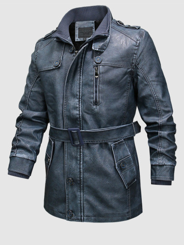 Winter Warm Faux Leather Men Jacket