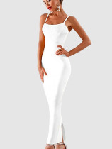 Bodycon Knitted Maxi Dress with Adjust Straps