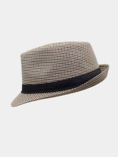 Men's Structured Houndstooth Fedora Hat