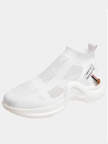 OneBling Chunky Sole Summer Sock Trainers In Black / White Women