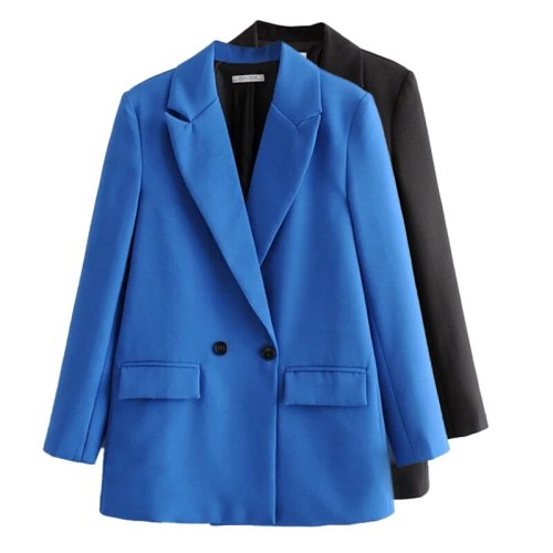 Office Lady Double Breasted Blazer Vintage Coat