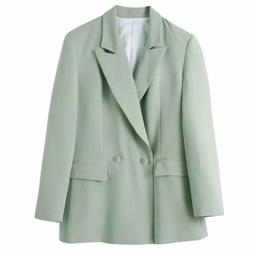 Women 2021 Blazer Women Sets Green Elegant Suit